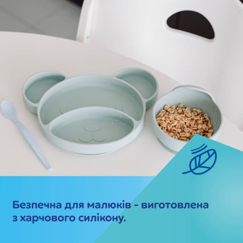 Мисочка силіконова Canpol Babies на присосці 330 мл, кремовий (51/400_creme) — 18665