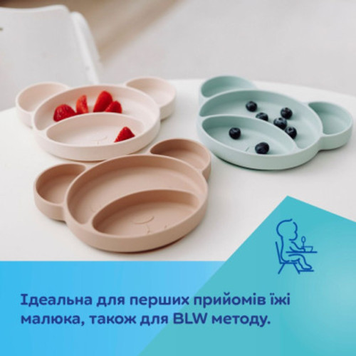 Тарiлка силіконова Canpol Babies Ведмедик, на присосці, 6+ міс, 500 мл (51/401_bei) — 18667