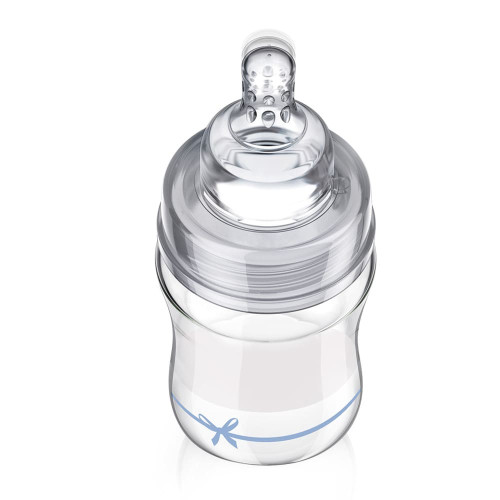 Бутылочка для кормления стеклянная Lovi Diamond Glass Baby Shower boy, 150 мл (74/104boy) — 11099