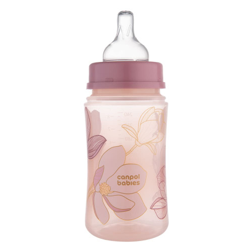 Пляшечка для годування Canpol Babies EasyStart Gold з широким отвором, 240 мл (35/240_pin) — 10883