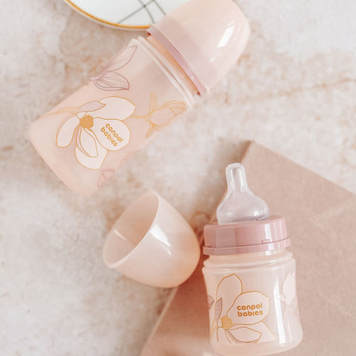 Пляшечка для годування Canpol Babies EasyStart Gold з широким отвором, 240 мл (35/240_pin) — 10883