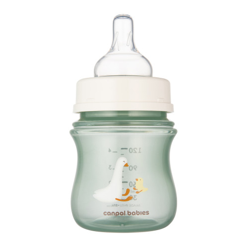 Пляшечка для годування Canpol Babies EasyStart Goose з широким отвором 120 мл (35/244) — 10911