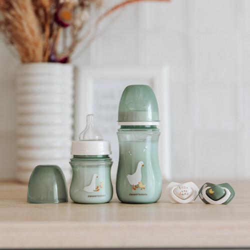 Пляшечка для годування Canpol Babies EasyStart Goose з широким отвором 120 мл (35/244) — 10911