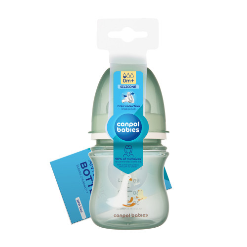 Пляшечка для годування Canpol Babies EasyStart Goose з широким отвором 120 мл (35/244) — 10911
