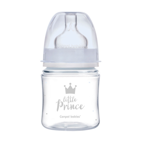 Пляшечка для годування Canpol Babies Easystart Royal baby, з широким отвором, 120 мл (35/233_blu)
