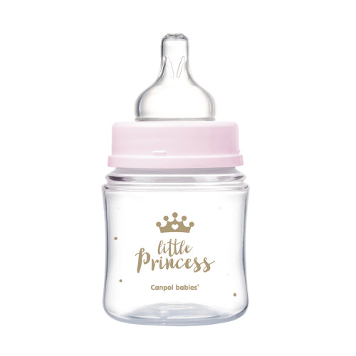 Пляшечка для годування Canpol Babies Easystart Royal baby, з широким отвором, 120 мл (35/233_pin) — 10852