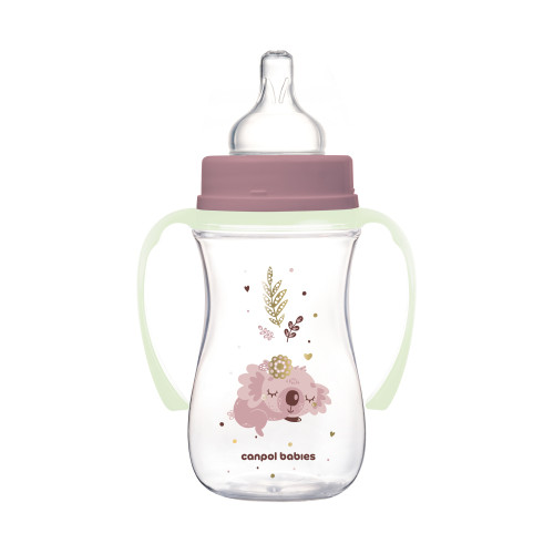 Пляшечка для годування Canpol Babies Easystart Sleepy Koala, з широким отвором, 240 мл (35/237_pin) — 10871