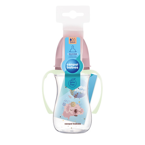 Пляшечка для годування Canpol Babies Easystart Sleepy Koala, з широким отвором, 240 мл (35/237_pin) — 10871