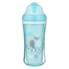 Кружка спортивна Canpol babies Лемур з силіконовою трубочкою та відкидною кришкою, 260мл (74/051)