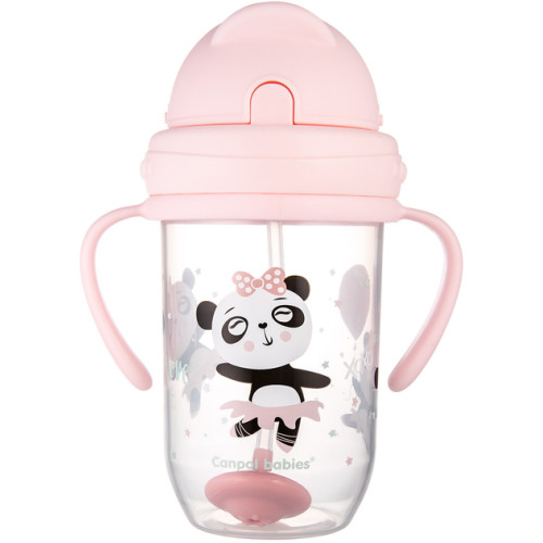 Кружка непроливайка Canpol babies Exotic Animals, 270 мл, рожевий (56/606_pin)