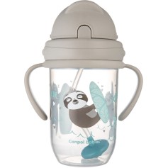 Кружка непроливайка Canpol babies Exotic Animals, 270 мл, серый (56/606_grey)