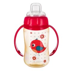 Поильник тренировочный Canpol babies Cute Animals Птичка, 320 мл, красный (56/512_red)