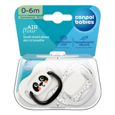 Пустушка симетрична Canpol babies BabiesBoo, 0-6 міс., 2 шт. (34/927_whi)
