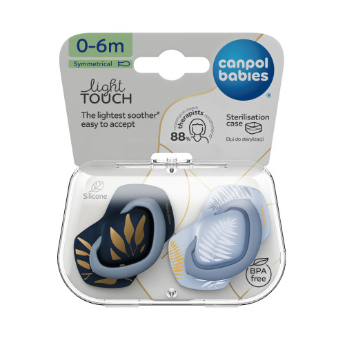 Пустушка симетрична Canpol babies Gold 0-6 міс., 2 шт. (22/664_blu) — 10655