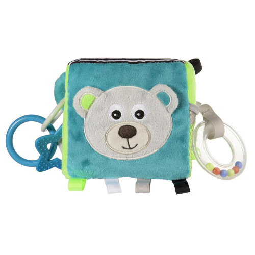 Розвиваюча іграшка-кубик Сanpol babies Bears м'яка (68/073_grey) — 23268