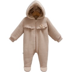 Дитячий комбінезон Caramell коричневий, серія Cotton Jasmine (TK1141)