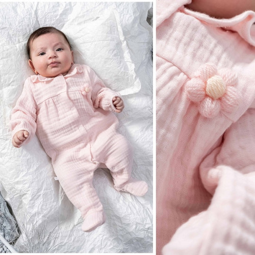 Детский комбинезон Caramell розовый, серия Cotton Jasmine (TK1137) — 12371 Детский комбинезон Caramell розовый, серия Cotton Jasmine (TK1137) — 12371