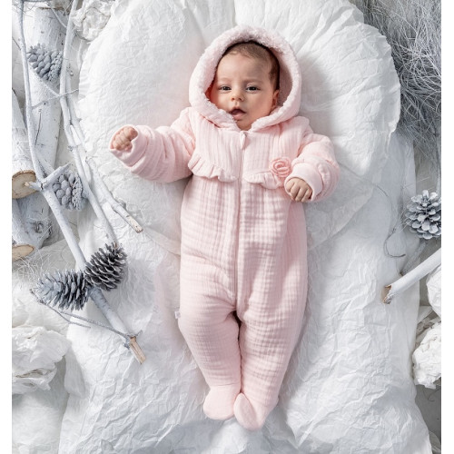 Детский комбинезон Caramell розовый, серия Cotton Jasmine (TK1141) — 12381 Детский комбинезон Caramell розовый, серия Cotton Jasmine (TK1141) — 12381