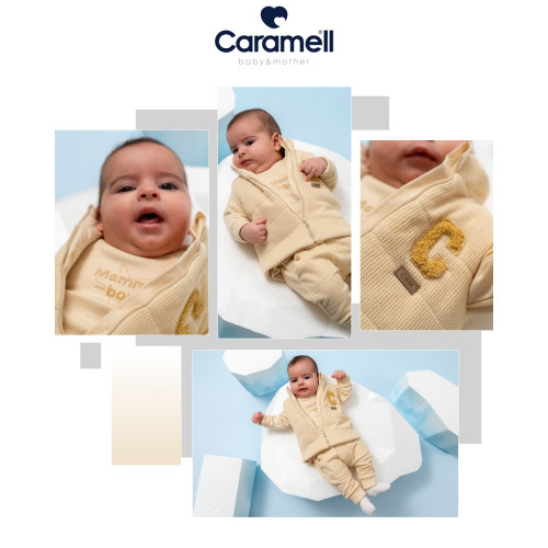 Детский теплый комплект Caramell кофта + кофта + брюки, бежевый (TKE2055) — 21875 Детский теплый комплект Caramell кофта + кофта + брюки, бежевый (TKE2055) — 21875