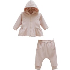 Детский комплект Caramell кофта + кофта + брюки, розовый (TKK2131)