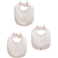 Комплект слюнявчиков Caramell 3 шт, серия Pretty baby, светло-розовый (ONK2137)