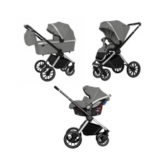 Коляска 3в1 Carrello Optima CRL-6504 Mirror Grey