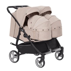 Коляска 2в1 для двійні Carrello Connect CRL-5502/1 Cotton Beige