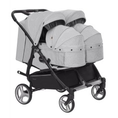 Коляска 2в1 для двійні Carrello Connect CRL-5502/1 Rock Gray