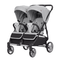 Прогулочная коляска Carrello Connect й-5502 Rock Gray для двойни