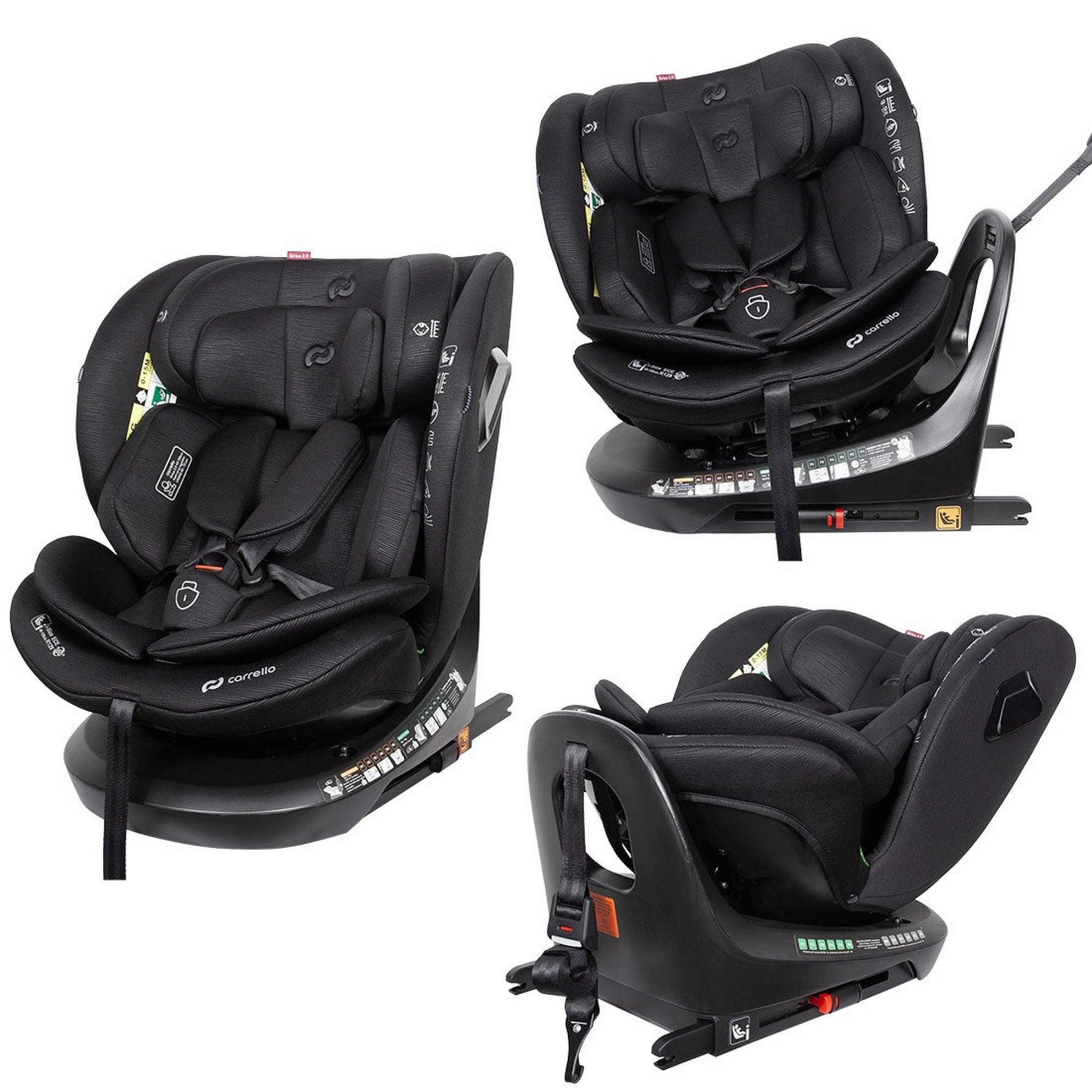 Автокресло Carrello Sirius 2.0 CRL-8809 Midnight Black i-Size 40-150 см ISOFIX, поворот, якорь — 28239 | New-Baby