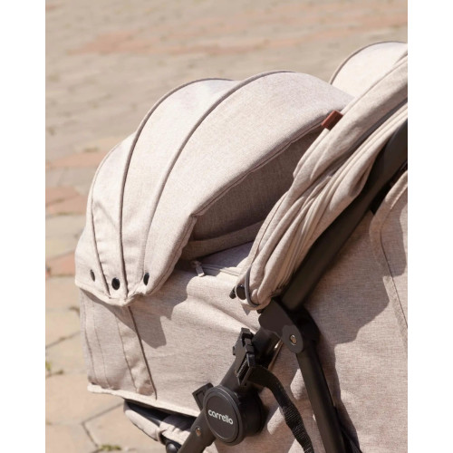 Прогулянкова коляска Carrello Connect CRL-5502 Cotton Beige для двійні — 4417 Прогулянкова коляска Carrello Connect CRL-5502 Cotton Beige для двійні — 4417