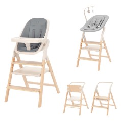 Стільчик для годування 4в1 з шезлонгом Carrello Ergo CRL-16701 Carbon Grey