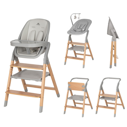 Стульчик для кормления 4в1 с шезлонгом Carrello Ergo CRL-16701 Nordic Grey