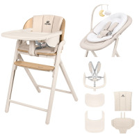 Стільчик для годування 3 в 1 Carrello Tenero CRL-9507 Olympus Beige Wooden