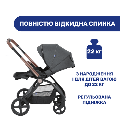 Коляска 2в1 Chicco Mysa темно-серый (87026.45.01) — 3882
