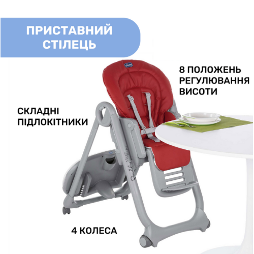 Стульчик для кормления Chicco Polly Magic RELAX, кол. 64 — 4094 Стульчик для кормления Chicco Polly Magic RELAX, кол. 64 — 4094