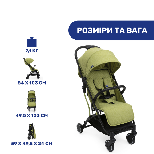 Коляска прогулянкова Chicco Trolley Me зелений (79865.55) — 3886 Коляска прогулянкова Chicco Trolley Me зелений (79865.55) — 3886