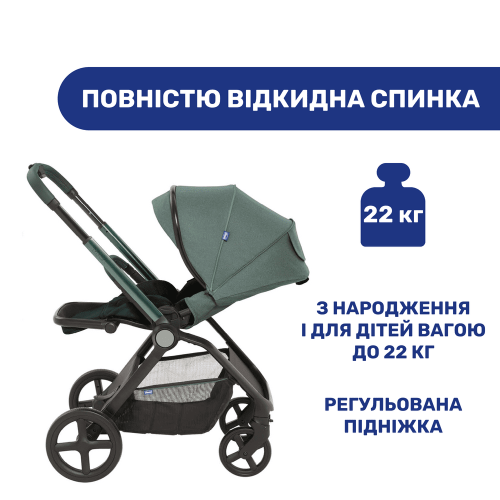 Коляска 2в1 Chicco Mysa зеленый (87026.30.01) — 4091