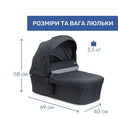Коляска 2 в 1 Chicco Seety темно-сіра (87097.53.01) — 13741