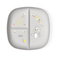 Тарілка дитяча на 3 секції Chicco 12м+, сіра (16003.35)