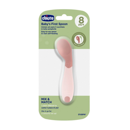 Ложка Chicco First Spoon, 8м+, рожева (16100.15) — 22162