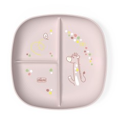 Тарілка дитяча на 3 секції Chicco 12м+, рожева (16003.15)