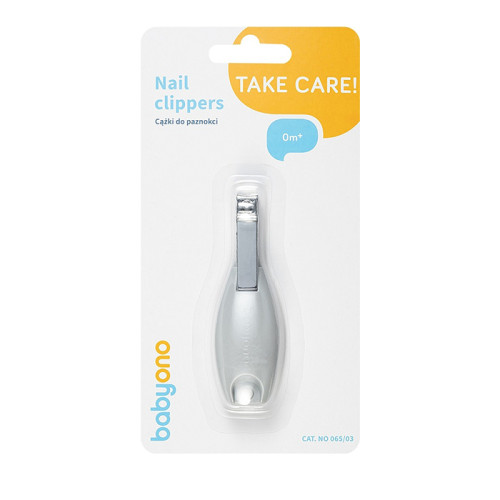 Детские косметические щипчики с эргономичной ручкой BabyOno Take Care, серый (065/03) — 22505