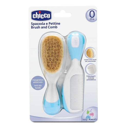 Щітка і гребінець для волосся Chicco, натуральна щетина (06569.20) — 13723
