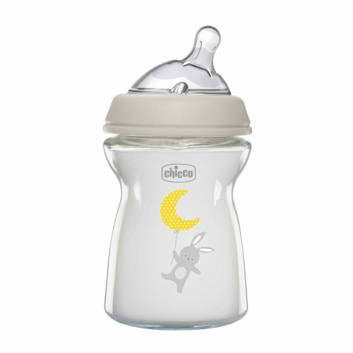 Пляшечка для годування скляна Chicco Natural Feeling New 0м+, 250 мл (81221.30)