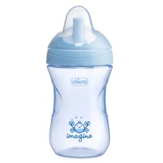 Поильник-непроливайка Chicco Advanced Cup 12м+, синий, 266 мл (06941.20.03)