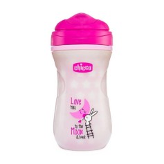 Термокружка Chicco 14м+, розовая, 200 мл.