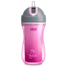 Поїльник з трубочкою Chicco Sport Cup 266 мл, 14м+ рожевий (06991.10)