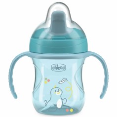 Поїльник непроливайка з твердим носиком Chicco Transition Cup, 200 мл, 6м+ блакитний (06921.25)