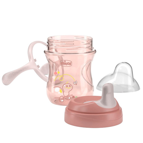 Поїльник непроливайка з твердим носиком Chicco Transition Cup, 200 мл, 6м+ рожевий (06921.15) — 22354